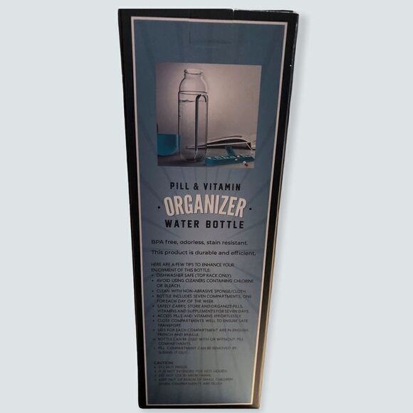 New Pill and Vitamin Organizer Water Bottle - Picture 3 of 4